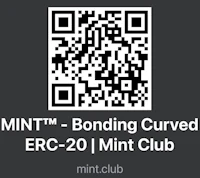 a qr code with the words mint bonding curved er20 20 mint club