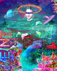 an image of a woman sitting on a flower