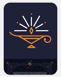 a lamp icon on a dark background