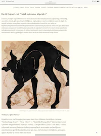 a black and white image of a dog on a page
