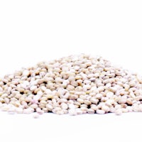 a pile of peas on a white background
