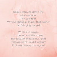rain streaming down the windowpane