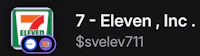 7 eleven, inc logo on a black background
