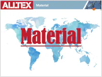 a world map with the word alltex material