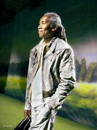 a man with dreadlocks