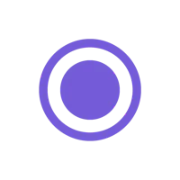 a purple circle on a black background