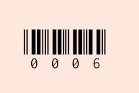 a barcode on a pink background