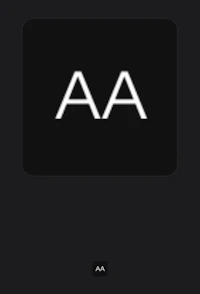the aa logo on a black screen
