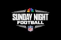 the sunday night football logo on a black background
