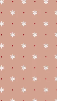 a pattern with white and red stars on a beige background