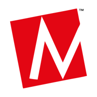 a red square with the letter m on it