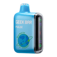 the geek bar pulse is shown on a blue background