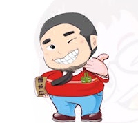 a cartoon character holding a book and giving a thumbs up