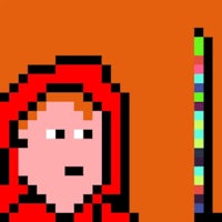 a pixelated image of a man holding a stick