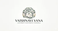a logo for vashnavi vana, a luxury apartment in thiruvananthapuram