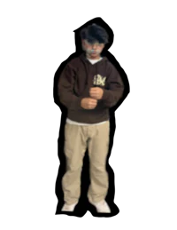 a man in a brown hoodie holding a phone