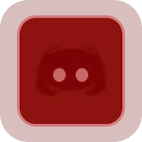 a red square button with a face on it