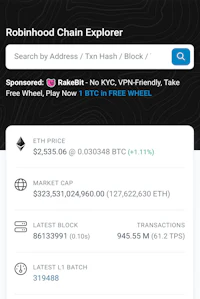 robinhood chain explorer screenshot