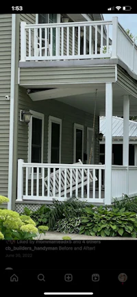 a screen shot of a house with a porch