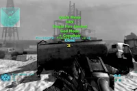 a screenshot of a video game with a gun in it