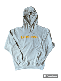 a white hoodie with the word tangerine on it