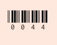 a barcode on a pink background
