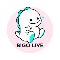 a button with the words bigo live on it