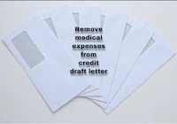 remove medical expenses from credit letter