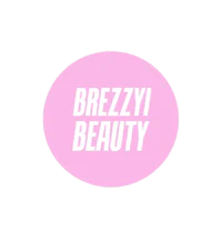 a pink circle with the word brezzi beauty on it