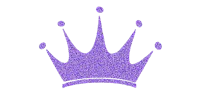a purple crown on a black background