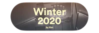 a black and white image with the words winter 2020
