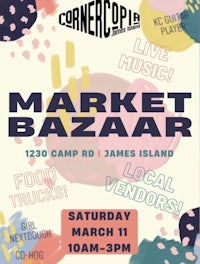 a poster for the market bazaar