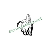 a black and white drawing of a hand holding a flower