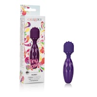 a purple vibrating toy in a package