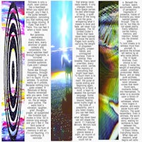 a series of images with a rainbow in the middle