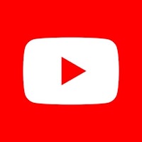 the youtube logo on a red background