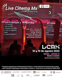 a poster for live cinema mx