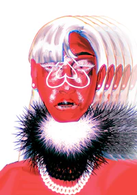 an image of a woman with a fur collar