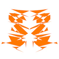 orange triangles on a white background