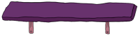 a purple rock on a white background