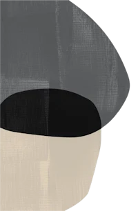 a black and white painting of a hat