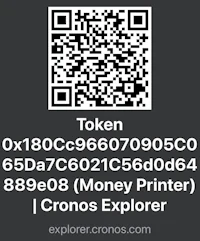 the qr code for token on a black background