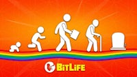 the evolution of a man and a woman walking on an orange background