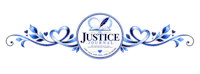 justice journal logo on a black background