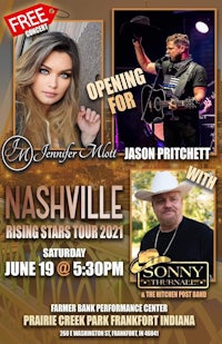 a poster for the nashville rising stars tour 2021