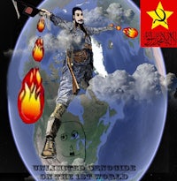 a cartoon of a man with a flame on his head