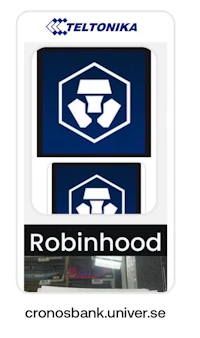 the logo for robinhood is shown on the screen