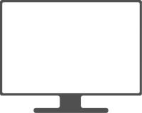 a computer monitor icon on a black background