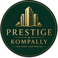 prestige kompaly logo in gold and black