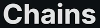 the word chains on a black background